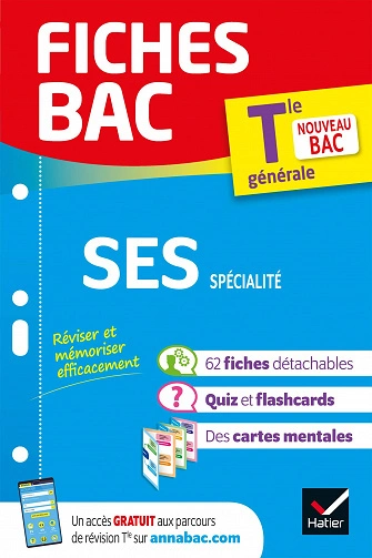 FICHES BAC SES TLE (SPÉCIALITÉ) - BAC 2022: NOUVEAU PROGRAMME DE TERMINALE  [Livres]