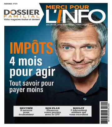 Dossier Familial N°571 – Août 2022  [Magazines]