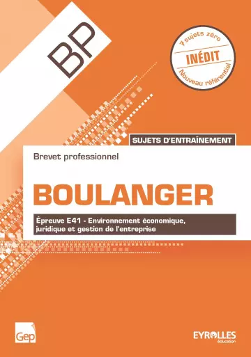 BP Boulanger-Sujets d’entraînement-Épreuve E41  [Livres]