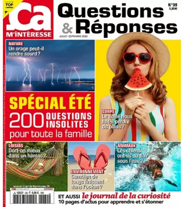 Ça M’Intéresse Questions et Réponses N°39 – Juillet-Septembre 2022  [Magazines]