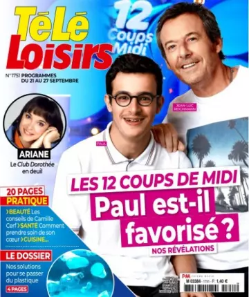 Télé Loisirs - 16 Septembre 2019  [Magazines]