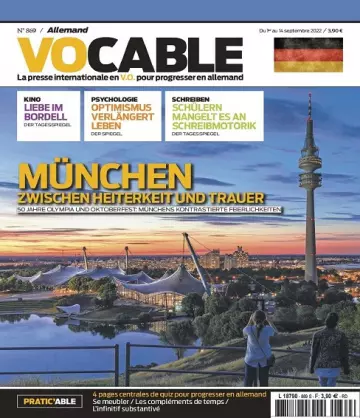 Vocable Allemand N°869 Du 1er Septembre 2022  [Magazines]