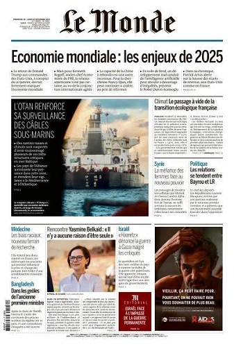 Le Monde du Dimanche 29 Décembre 2024  [Journaux]