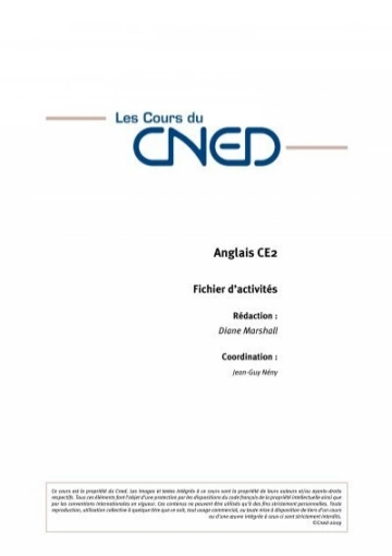 Cours CNED Anglais CE2 (pdf + MP3)  [AudioBooks]